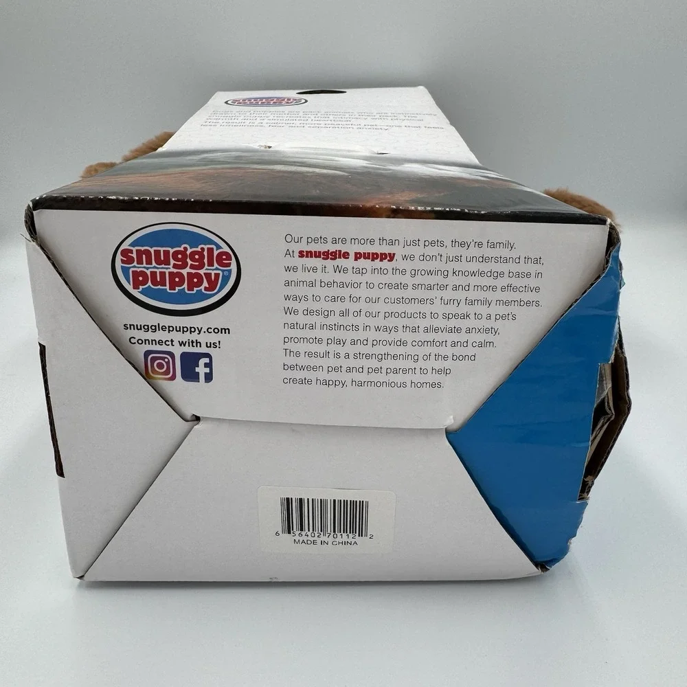 Original Snuggle Puppy Heartbeat Stuffed Toy Dogs Anxiety - Brown - New - Picture 6 of 7